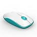 Keyboard and Mouse Combo, Foxcesd 2.4GHz Ultra Compact Wireless Whisper-Quiet Portable Keyboard / Mouse Combo No Laser Light Mouse With 2-in-1 Nano Receiver for PC and Mac (Green)