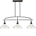 CLAXY Rustic Kitchen Island Pendant Lighting Adjustable Dining Room Chandelier -3 Lights
