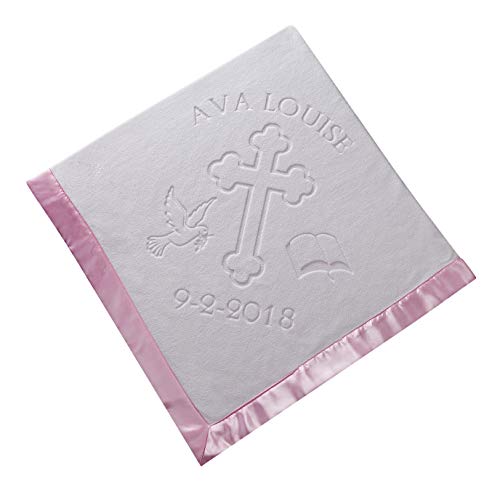 5 Baptism+Christening+Blanket+Personalized+Girls
