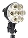 Fovitec - 1x Photography 7-Socket Head with Umbrella Mount - [Countinous Lighting][Fits Seven CFL Bulbs][Standard 3-Prong Power Cord Included Only]