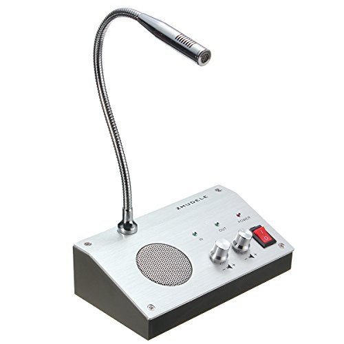 HITSAN Bank/Office/Store/Station Window Dual Way Counter Intercom Interphone System One Piece