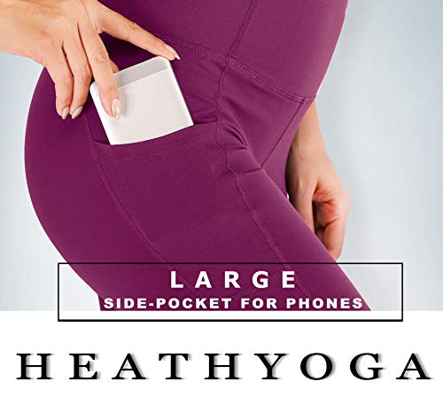 image for Heathyoga Yoga Pants High Waist Leggings for Workout Running & Yoga, S