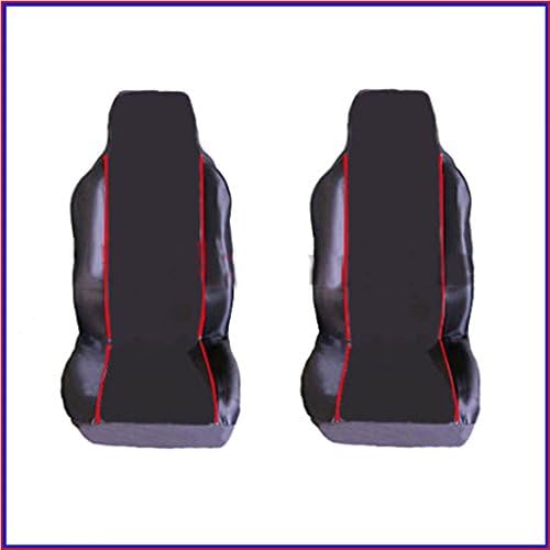 CHRYSLER JEEP WRANGLER 4 DOOR (2007 on) PREMIUM FABRIC SEAT COVERS RED PIPING 1+1