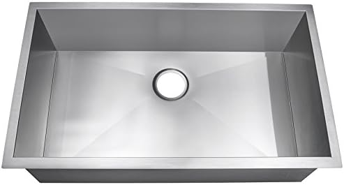 Golden Vantage 33-inch Undermount Kitchen Sink Single Bowl 18 Gauge Stainless Steel Handmade Kitchen Sink 33" x 22" x9"