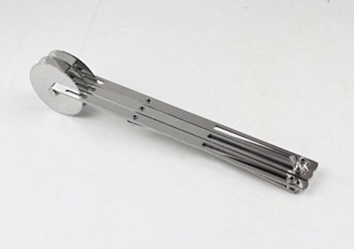 Funtress Stainless Steel Pizza Brownies Cookies Cake Pastry Cutter Multi-Round Knife Professional Bakes Cutting Tool Dough Divider with Sharp Blade 3 Round - Thumbnail 4