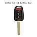 Ezzy Auto Pack of 2 Black Silicone Key Fob Case Key Cover Jacket Holder Protector fit for 2013-2017 Honda Accord Sports
