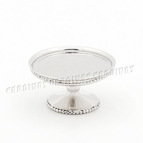 Odoria 1:12 Miniature Sliver Cake Stand Dessert Tray Centerpiece Dollhouse Kitchen Accessories