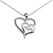 Embolden Jewelry I Love Mom Necklace | Double Heart Cubic Zirconia | Hypoallergenic Gift from Son or Daughter to Mom | Birthday - Anniversary - Christmas - Mothers Day