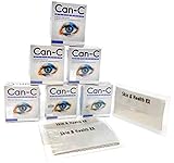 Can-C Lubricant Eye Drops, 6-boxes (12 x 5 ml Vials), with (3) Skin and Health Rx Premium Microfiber Multipurpose Lens Cleaning Cloths