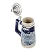 Germany Neuschwanstein Stoneware Raised Relief Decoration Half Liter Beer Stein with Pewter Lid