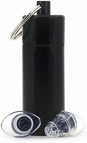 Protable Earplugs Noise Reduction for Hearing Protection Professional Musicians Concerts Shooting Construction Work Swimming Meditations Travel Flying Pressure Comfortable and Safe (Black)