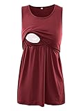 Pinkydot 2 Layers Maternity Nursing Comfy Tank Tops Sleeveless Comfy Breastfeeding Clothes