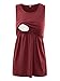Pinkydot 2 Layers Maternity Nursing Comfy Tank Tops Sleeveless Comfy Breastfeeding Clothes