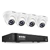 ZOSI 1080P H.265+ Home Security Camera System,5MP Lite 8 Channel Surveillance DVR and 4 x 1080p Weatherproof CCTV Dome…