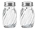 Kangaroo's Glass Swirl Salt & Pepper Shakers With Lids, 3¼ oz. (Set of 2) Salt Shaker Set