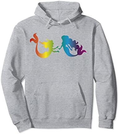 Unisex Mermaid Swimming Cute Hoodie Large Heather Grey