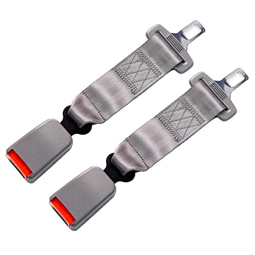 Click Here to See More Images E4 Safety Certified Seat Belt Extension 2-Pack for 2007 Dodge Grand Caravan Front Seats, 10 inches, Gray from Seat Belt Extender Pros