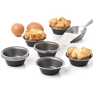 Maxi Nature Mini-bakvormen voor muffins, cupcakes, eierkoeken, taartvormen, 7,6 cm, zwart, 12 stuks