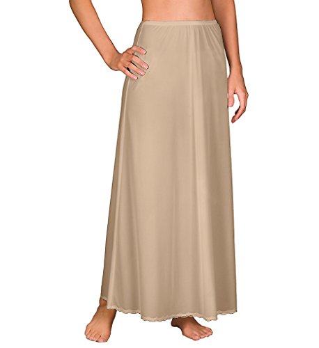 Shadowline Women's 38 Inch Long Flare Half Slip 4711638 S Nude