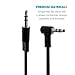4ft Auxiliary Audio Cable 3.5mm Stereo Jack Cable Male to Male AUX Tangle Free Flat Wire 90 Degree Right Angle Cord