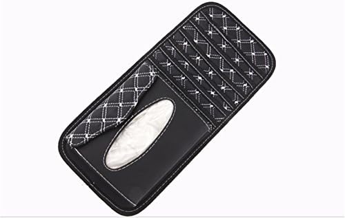 Andy Baby Auto Accessories Car Sun Visor Car Tissue Box Cover Holder Paper Napkin Clip White&amp;black