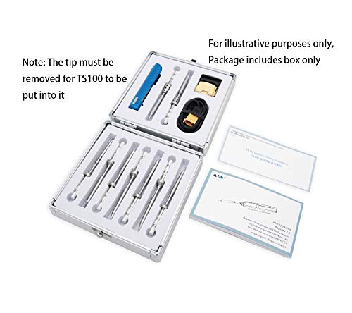 Portable Aluminium Storage Box Carrying Case Organizer Box 154 x 147 x 36mm for TS100 Soldering Iron Station accessories