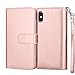 Njjex Wallet Case for iPhone Xs Max, for iPhone Xs MAX Case, PU Leather [9 Card Slots] ID Credit Folio Flip [Detachable][Kickstand] Magnetic Phone Cover & Lanyard for iPhone Xs Max 6.5