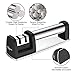 Kitchen Knife Sharpener 2 Stage Tungsten and Ceramics Wheel Sharpening System, Sharpens Dull Knives Quickly, Stainless Steel Knife Sharpener for Different Blunt Blades-Home and Chef's First Choice