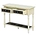 VASAGLE Console Table with 2 Large Colourful Drawers, Country Style Entryway Table with 1 Shelf, for Living Room, Dining Room, Hallway, Assembly Without Tools, Solid Wood Legs, Cream ULCT17WL