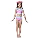 3PCS Mermaid Tail for Girls Swimsuit Swimming Tropical Bikini Christams Pool Party Swimsuit