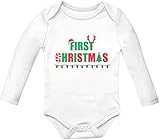 First Christmas Baby Grow Vest - Very Cute 1st Xmas Baby Long Sleeve Onesie