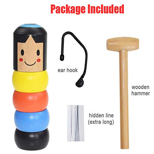 AKEROCK 2 Pack Immortal Daruma, Unbreakable Wooden Man Magic Toy, Christmas Magic Funny Toy Stage Magic Props for Boys and Girls Friends