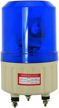 AC 220V Industrial Alarm Rotating Warning Light Lamp Red Blue Color With Sound 90dB