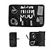 Patu Roll Up Electronics Accessories Travel Gear Organizer Case, Black - Portable Universal External Batteries Hard Drives Cable Management Healthcare Cosmetics Kit Bag