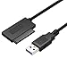 EYOOLD USB 2.0 to 7+6 13Pin Slimline SATA Laptop CD/DVD ROM Optical Drive Adapter Cable (USB 3.0 to SATA 7+9pin, Black)