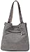 ArcEnCiel Canvas Tote Bag for Women Shoulder Purse Beach Handbags Work Travel Shopping Pack (Gray)