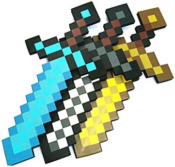YiQIN Pixelated Foam Diamond Sword EVA Toys Action Figures Toys For Kids Brinquedos Birthday Gifts not Minecraft (3pcs)