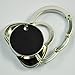 uxcell Rhinestone Inlaid Floral Handbag Style Folding Purse Hanger White