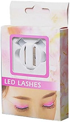 2017 Fun Interactive LED Eyelashes lashes turn your face into a rave party (Red)