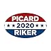 CafePress Star Trek Picard Riker 2020 Oval Bumper Sticker, Euro Oval Car Decal