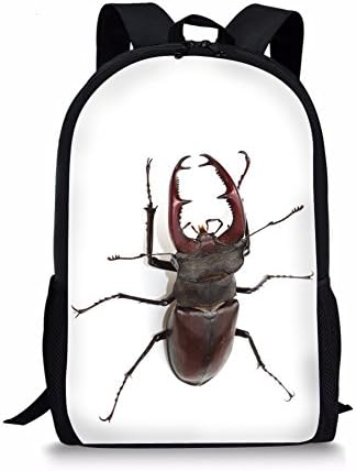 Amzbeauty Beatles Print Backpack for Kids 17 Inch Book School Bag Shoulder Bag