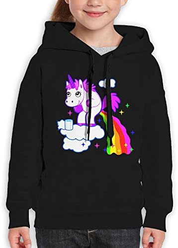 Unicorn Pooping Rainbow Unisex Kid 3d Printed Pullover Hooded Sweatshirts Hoodies