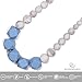Goobie Baby Madison Silicone Teething Necklace for Mom to Wear, Safe BPA Free Beads to Chew - Light Blue/Marble
