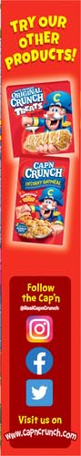 QUAKER CAP’N CRUNCH SWEETENED CORN & OAT CEREAL, 12.6 OZ