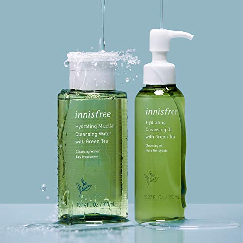 innisfree Green Tea Hydrating Micellar Cleansing Water Face Cleanser, 10.14 Fl Oz (Pack of 1