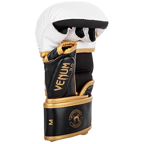 Venum Challenger 3.0 Sparring Gloves - White/Black/Gold - S