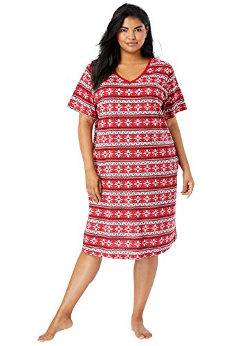 Print Sleepshirt Nightgown - 7X 