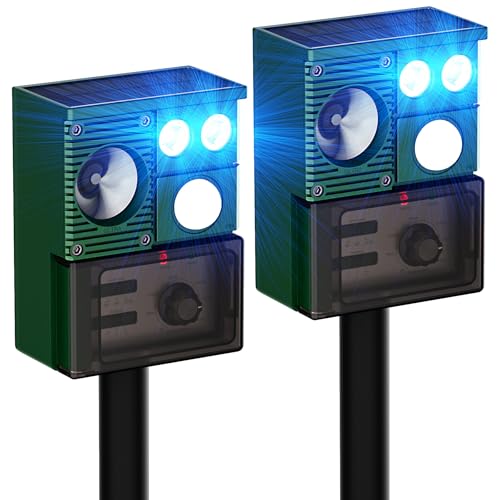 Photo 1 of ***SEE CLERK COMMENTS*** 2 Packs Solar Animal Repeller Ultrasonic, Cat Repellent Outdoor with USB Recharging, Waterproof Ultrasonic Deer Repellent Motion Activated Repel Dog, Squirrel, Deer, Raccoon, Skunk, Rabbit