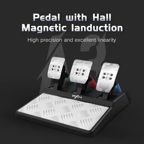 PXN V10 Force Feedback Steering Wheel Detachable Racing Wheel 270/900