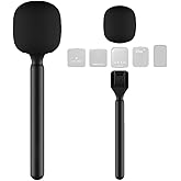 DJI Mic Holder Microphone Stand Handheld Interview Mic Holder for RODE & DJI Wireless GO,Compatible with Lavalier Rigs, Flag Stations, Vlogging, Podcasts, Reporting (Model TP20) (1)